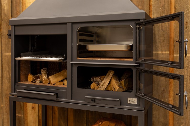 BBQ buitenkeuken (model 1560) met houten meubel