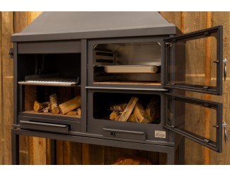 BBQ buitenkeuken (model 1560) met houten meubel