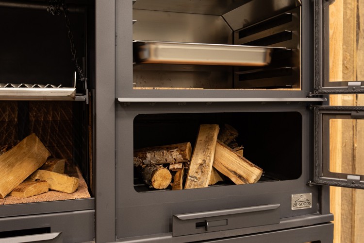 BBQ buitenkeuken (model 1560) met houten meubel