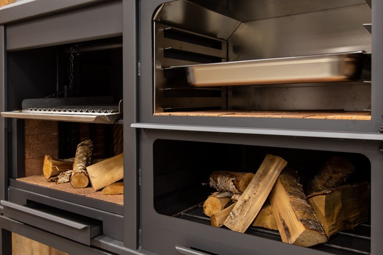 BBQ buitenkeuken (model 1560) met houten meubel