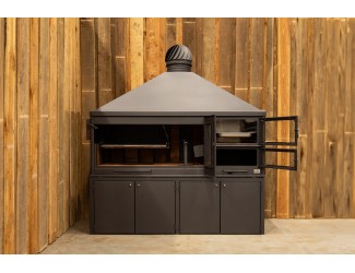 BBQ Buitenkeuken (model 2381) met houten meubel