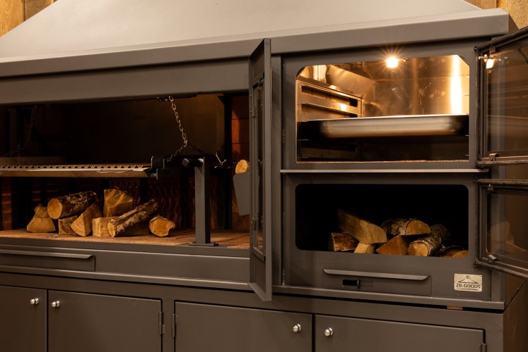 BBQ Buitenkeuken (model 2381) met houten meubel