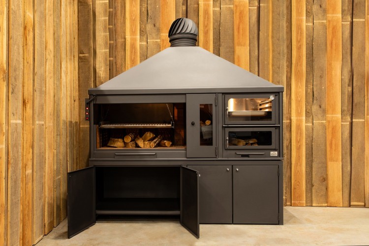 BBQ Buitenkeuken (model 2381) met houten meubel