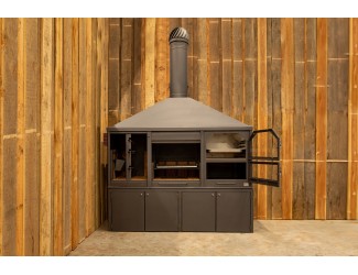 BBQ buitenkeuken (model 2583) met houten meubel
