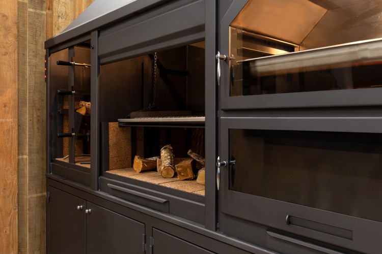 BBQ buitenkeuken (model 2583) met houten meubel