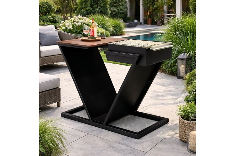 GrillBar One | Stijlvolle Design Houtskoolbarbecue voor Buiten