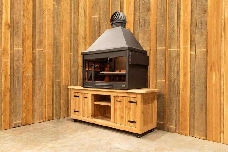 BBQ buitenkeuken (model 1301) met houten meubel