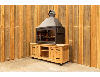 BBQ buitenkeuken (model 1301) met houten meubel