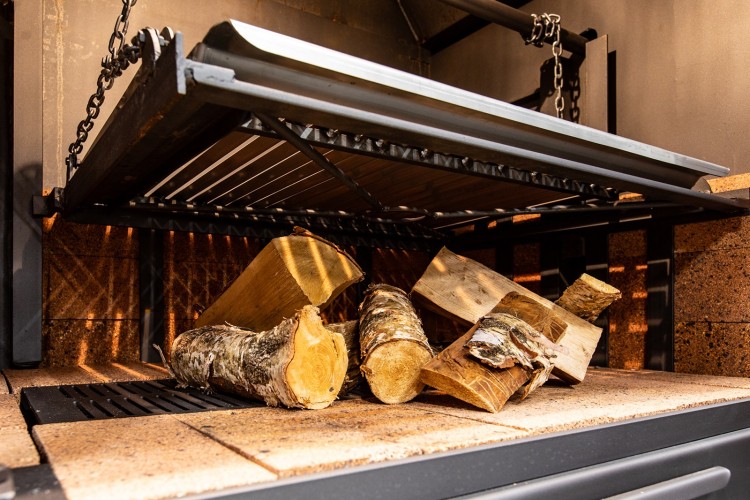 BBQ buitenkeuken (model 1301) met houten meubel