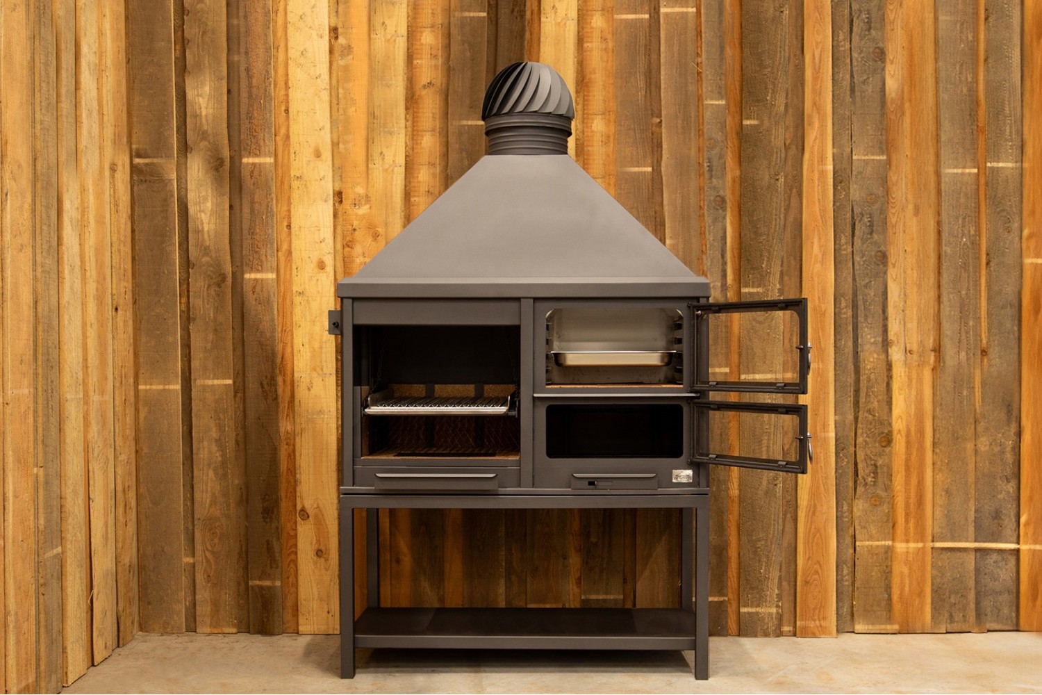 BBQ buitenkeuken (model 1560) met houten meubel