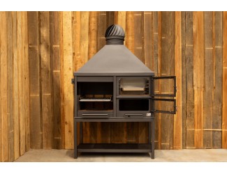 BBQ buitenkeuken (model 1560) met houten meubel