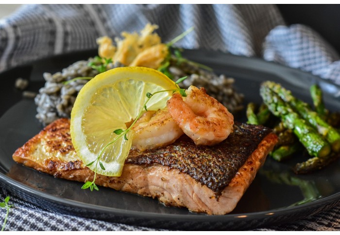 Grilled Salmon with Homemade Herb Butter